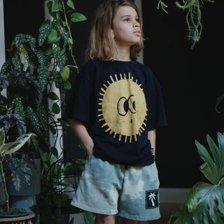 Paradise Palms Tie Dye Board Shorts Little Man Happy on Design Life Kids