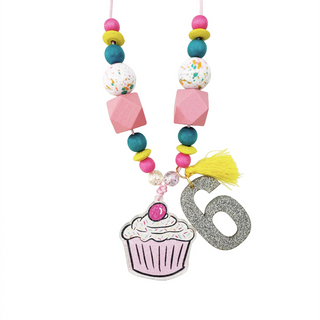 6th Birthday Cupcake Necklace on DLK