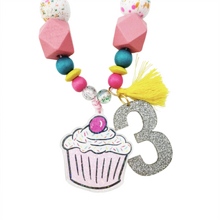 3rd Birthday Cupcake Necklace on DLK