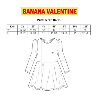 Banana Valentine-Bleep Blops Puff Sleeve Dress on Design Life Kids
