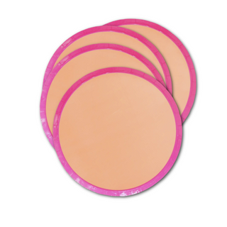 Pink & Coral Color Blocked Party Plates Kailo on Design Life Kids