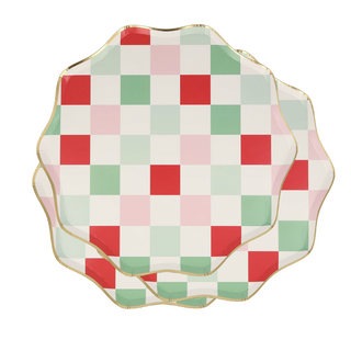 Multi Check Dinner Party Plates