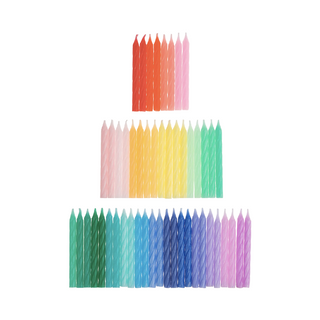 Rainbow Twisted Birthday Candles Meri Meri on Design Life Kids