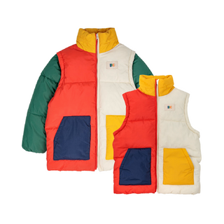 Bobo Choses Color Block Padded Coat Vest for kids on DLK
