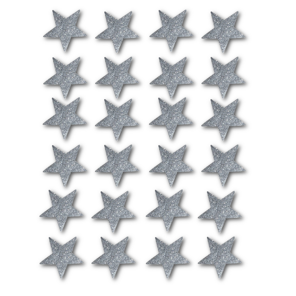 Silver Glitter Star Stickers – Design Life Kids