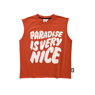 Little Man Happy Paradise is Nice Tank Shirt for kids at DLK