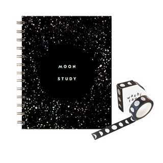 Moon Study Washi Tape & Reflection Journal Bundle