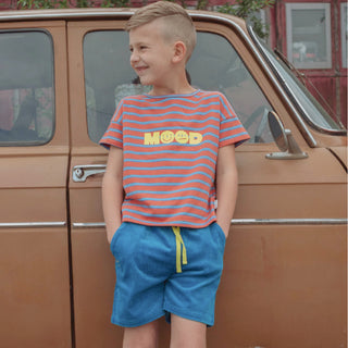 Blue Cord Shorts for kids on DLK