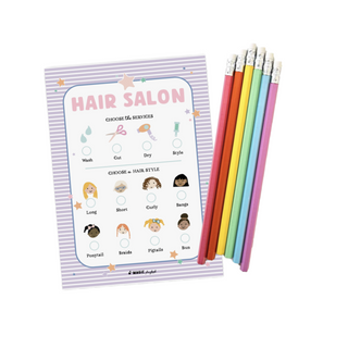 Pretend Play Hair Salon Notepad Magic Playbook on Design Life Kids