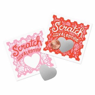 Scratch-A Heart Floral Valentines