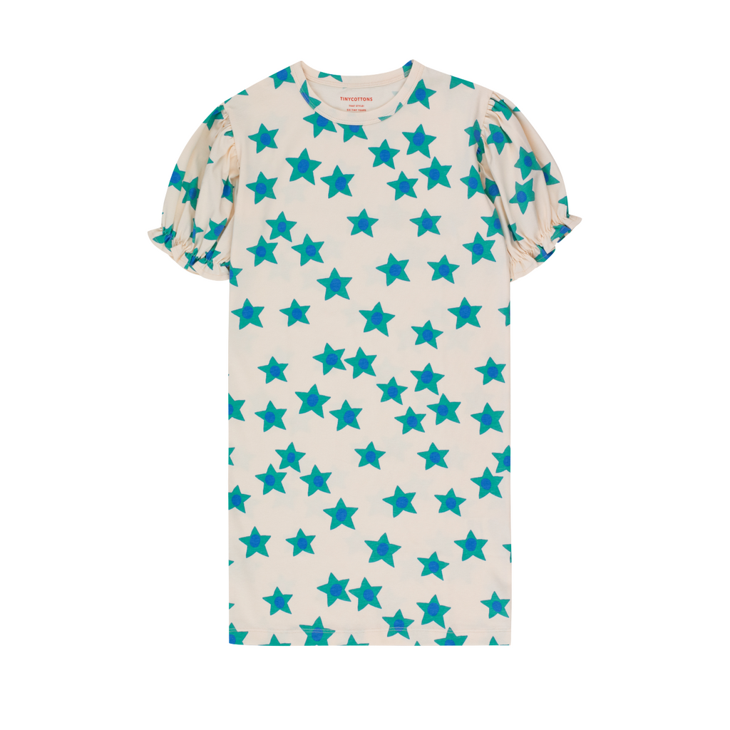 Summer Arrival Unicorn and Stars Pattern Fly Sleeves Color Patchwork Dress for Stylish Girls