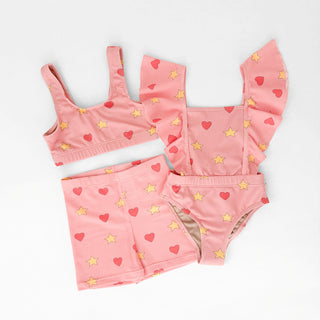 Tinycottons Hearts Stars Swimsuit for kids on DLK.