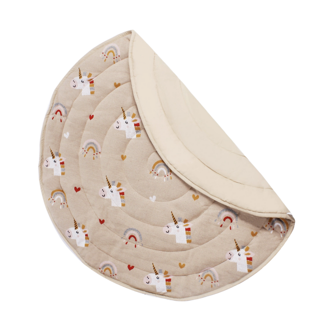 Unicorn Dream Quilted Playmat for babies and toddlers on DLK Design