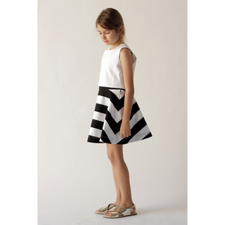 Motoreta Osuna Striped Skirt on Design Life Kids
