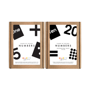 Happy Little Doers-Monochrome Numbers Flash Card Set on Design Life Kids