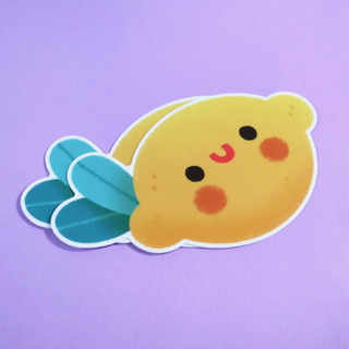 Kawaii Happy Lemon Sticker on DLK