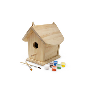 Kinderfeets-Natural Wooden Birdhouse Paint Kit on Design Life Kids