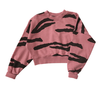LITTLE MAN HAPPY-Tiger Cropped Sweater on Design Life Kids