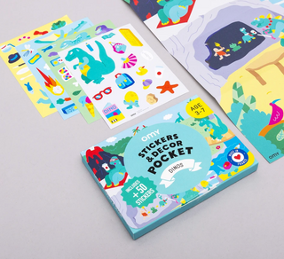 OMY-Dinos Pocket Sticker Book on Design Life Kids