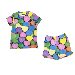 Romey Loves Lulu-Candy Hearts Shorts on Design Life Kids