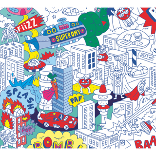 OMY-Super Hero Coloring Poster Set on Design Life Kids