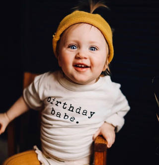 Tenth and Pine-Birthday Babe Short Sleeve Onesie on Design Life Kids
