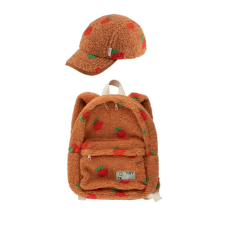 Tiny Cottons Apples Sherpa Backpack on Design Life Kids