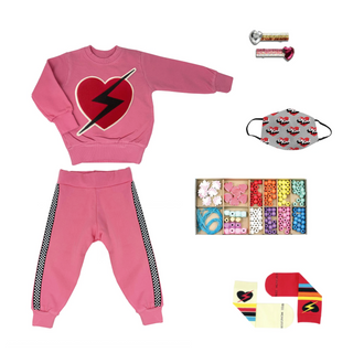 Wee Monster-Heart Pink Sweatshirt on Design Life Kids