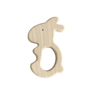 Wooden Bunny Teether on Design Life Kids