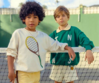 Mini Rodini Tennis Sweatshirt and Tennis Collared Sweatshirt at Design Life Kids