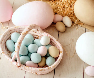 Pastel Eggs in an Easter Basket at Design Life Kids