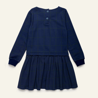 Navy Grid Dress Mon Coeur on Design Life Kids