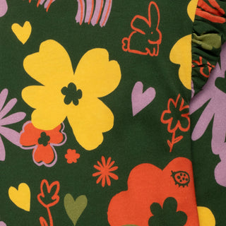 Wildflower Ruffle Long Sleeve T-Shirt Mon Coeur on Design Life Kids