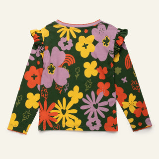 Wildflower Ruffle Long Sleeve T-Shirt Mon Coeur on Design Life Kids