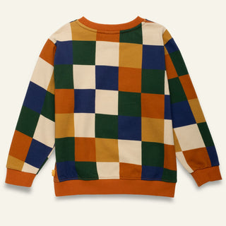 Fall Checkered Sweatshirt Mon Coeur on Design Life Kids