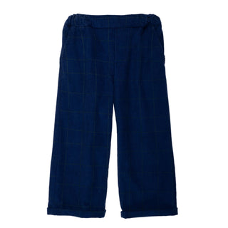 Navy Grid Corduroy Mon Coeur on Design Life Kids