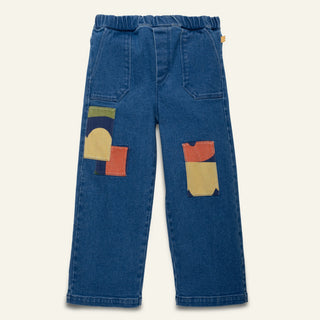 Patched Denim Pant Mon Coeur on Design Life Kids