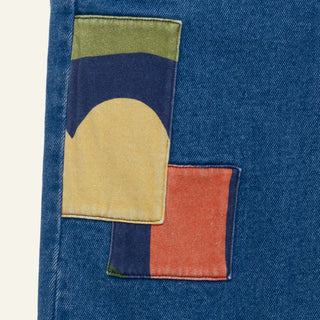 Patched Denim Pant Mon Coeur on Design Life Kids