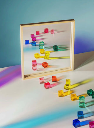 Colorful geometric blocks at Design Life Kids