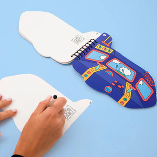 Kids Airplane Themed Sticker Postcard Notebook on DLK