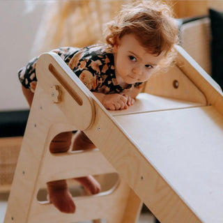 Wooden Montessori PlayRamp Slide at Design Life Kids
