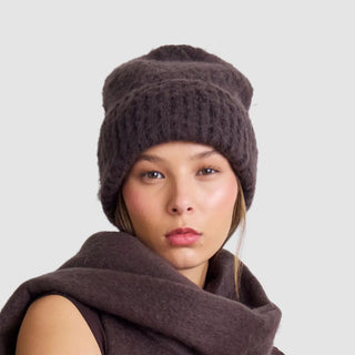Coffee Brown Reykjavik Beanie - 100% Recycled Materials at DLK