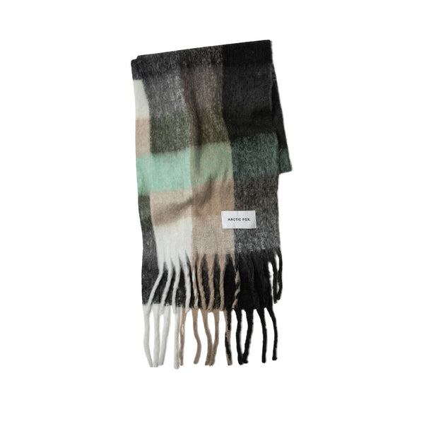 Artic Drift Check Reykjavik Scarf - 100% Recycled Materials at DLK