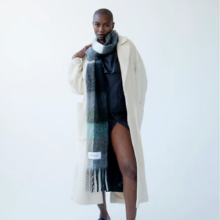 Artic Drift Check Reykjavik Scarf - 100% Recycled Materials at DLK