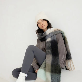 Artic Drift Check Reykjavik Scarf - 100% Recycled Materials at DLK