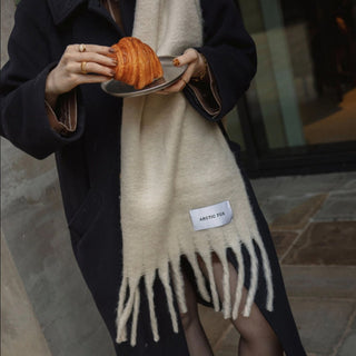 Pebble Beige Reykjavik Scarf - 100% Recycled Materials at DLK