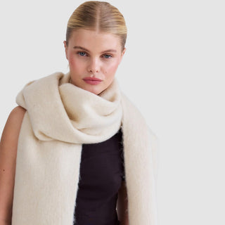 Pebble Beige Reykjavik Scarf - 100% Recycled Materials at DLK