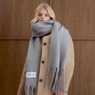 Ultimate Grey Reykjavik Scarf - 100% Recycled Materials at DLK