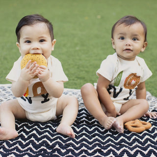 Bagel Natural Rubber Baby Teether at Design Life Kids