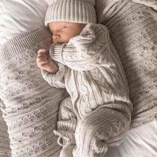 Baby Cable Knit Jumpsuit at Design Life Kids
